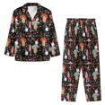thumbnail image 3 of Kuiaobaty Mushroom Flower Santa Claus Print Womens Pajamas Set Long Sleeve Sleepwear Button Down Nightwear Soft Pj Lounge Sets, Size 3XL, 3 of 7