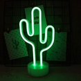 thumbnail image 1 of Lámpara de luz nocturna con letrero de neón de cactus con base de soporte decorativa Sincero Electrónica, 1 of 5