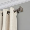 thumbnail image 4 of Elrene Home Fashions Florence Single Curtain Rod with Stacked Square Finial, Antique Pewter, 86" x 120", 4 of 9
