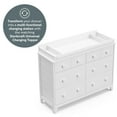 Storkcraft Moss 6 Drawer Double Dresser, White