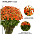 thumbnail image 5 of Faux Mums for Outdoor Planters,Artificial Sunset Fake Mums, Artificial Mums for Outdoors -Uv Resistant, Waterproof, Windproof, Fake Fall Flower Daisy with Eucalyptus,Look Real,Full,Vibrant (5 Bundle), 5 of 5