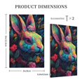 thumbnail image 3 of Haiem Colorful Patterned Rabbit Pattern Decorative Wall Plates, 1-Gang 5.0" x3.0", Unbreakable Thermoplastic Faceplate Cover for Decorator Receptacle Outlet & Switch-Style V, 3 of 6