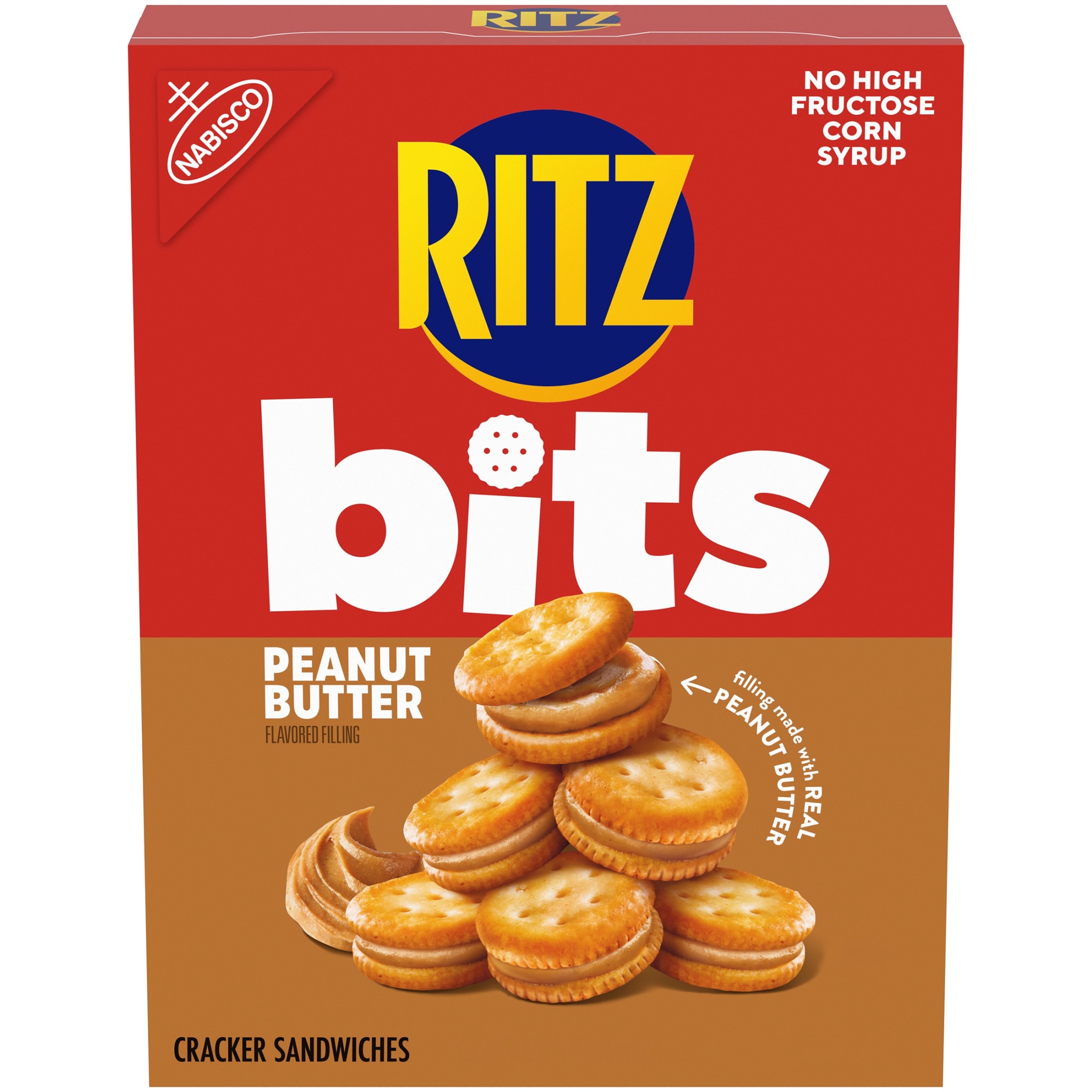 RITZ Bits Peanut Butter Sandwich Crackers, Snacks for Kids and Adults, Lunch Snacks, 8.8 oz