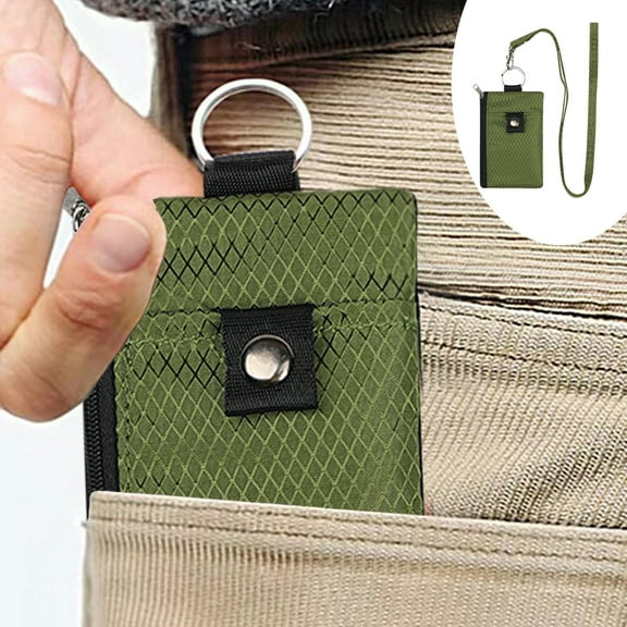 Yaoyar Card Holder Keychain Wallet RFID Coin Purse Bee Gifts Slim Minimalist Small Wallet Hung Around The Neck