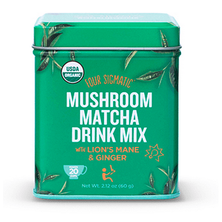 Four Sigmatic's Organic Mushroom Matcha with Lion’s Mane and Ginger For Brain Health and Digestion -