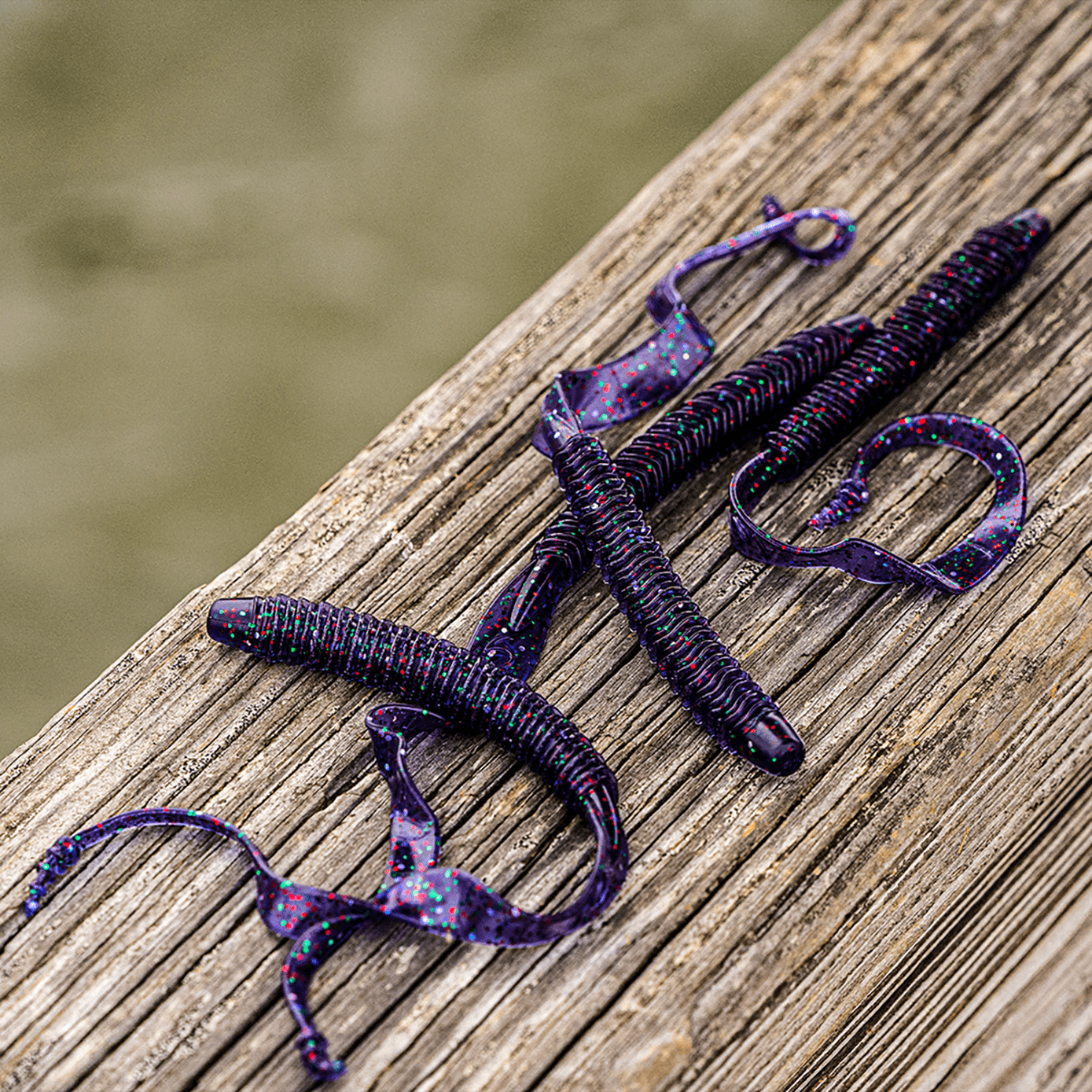 (2 pack) 6th Sense Boosa 9.6 in Ribbon Tail Worm, High–Action Soft Plastic Bass Bait