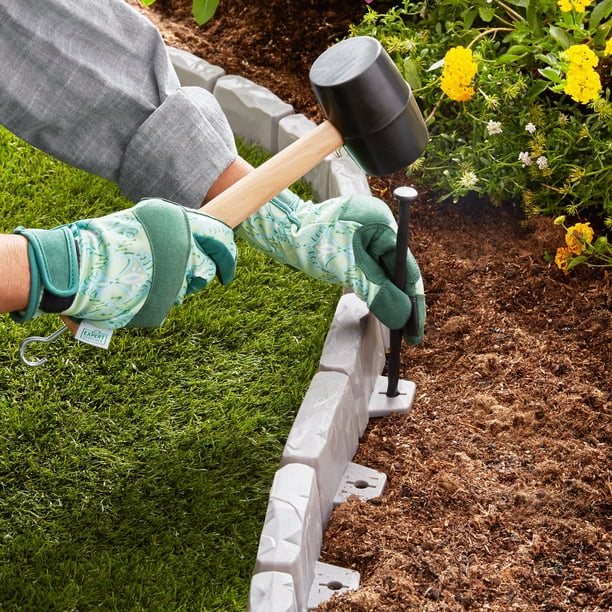 Expert Gardener Faux Stone No-Dig Landscape Edging, 10-ft