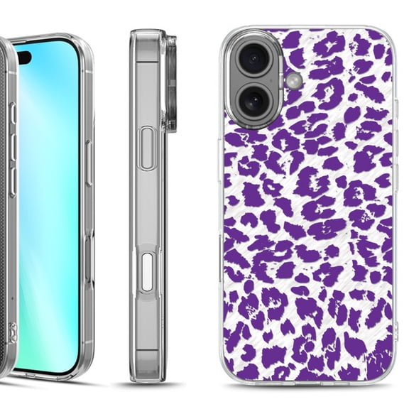 For iphone 16 Phone Case Cover, by OneToughShield - Cheetah Purple