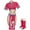 Pink, variant on Kim Wu Cloth - Women's Green & Pink Jumpsuit Bodysuit