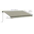 thumbnail image 3 of Outsunny Auvent Rétractable de Patio 13 Pieds x 10 Pieds Abri Pare-Soleil, Gris Pâle, 3 of 10