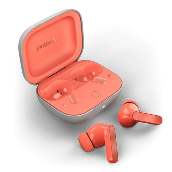 Motorola Moto Buds XT2441-1 ANC Dinámico, Triple Micro. Array, IPX IP54, Bluetooth 5.3, Dolby Atmos-Sound - Rosa Melocotón