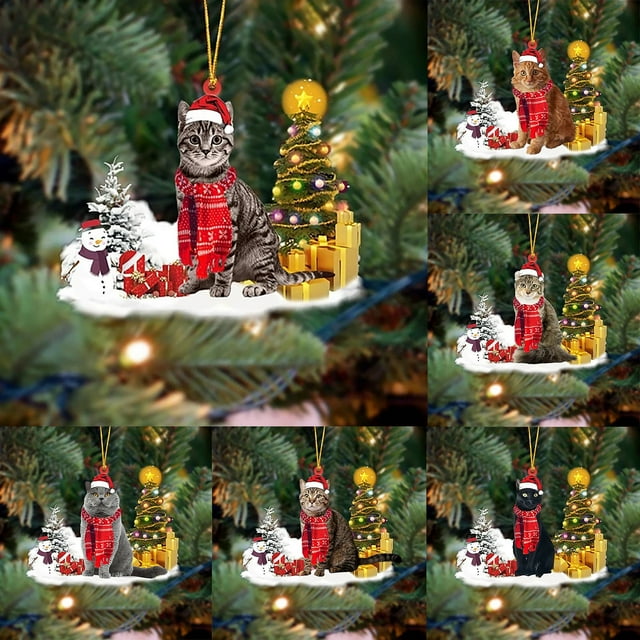 Adorno Navideño para Árbol, Precioso Adorno Colgante de Acrílico para Fiestas | Tamaño: 7 Cm X 8 Cm (Incluye Colgante)