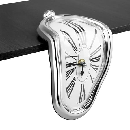 Decorative Melting Clock - Surrealistic Table Shelf Desk Fashion Clock Funny Home Office Desks Watch Best Birthday Gift Idea for Men and (Best Office Gift Exchange Ideas Under $20)