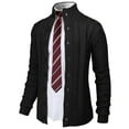 thumbnail image 1 of Mens Casual Slim Fit Cardigan Cable Knitted Sweater Thermal Button Down Closure (CMOCAL061), 1 of 6