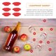 thumbnail image 3 of unbranded 10Ud Gomas Plásticas Rojas Para Sellar De Cerveza Vino Y Refrescos, 3 of 8