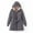 Gray, variant on Women's Long Puffer Jacket with Hood Baggy Down Coats Long Winter Warm Travel Puffer Jackets Thickened Winter Coat with Pockets Outwear Going Out Top