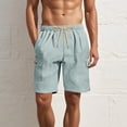 thumbnail image 2 of OSOLU Men's Summer Fashion Solid Color Shorts Loose Beach Pants Casual Sports Sweatpants Knee Length Trousers Fashionable Classic Leisure Bottoms, 2 of 9