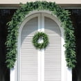thumbnail image 4 of PONPRNGY Christmas 108IN Green Wreath and Garland Artificial Faux Greenery Norfolk Pine for Holiday Indoor Mantle Decor, 4 of 9
