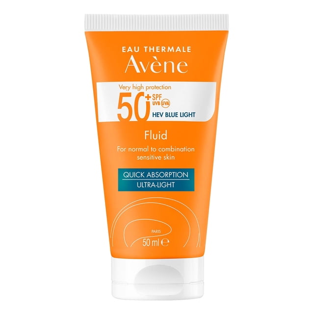AVÈNE Fluido Sin Color FPS50+ Protector Solar 50ml Para Piel Normal a Mixta