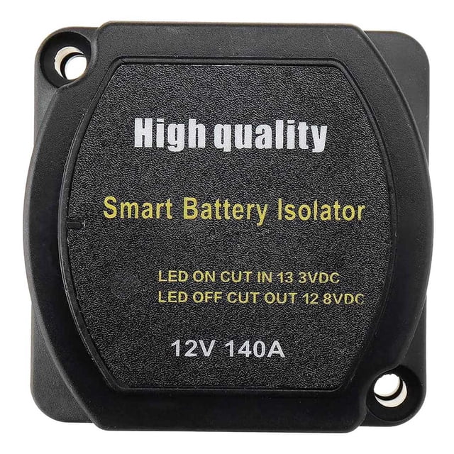 Dual Battery Smart Isolator 12V 140 Amp Voltage Sensitive Relay VSR Smart Switch for Car ATV UTV Boats RV's Camper Truck
