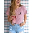 thumbnail image 2 of Women's Short-Sleeve "Winking Tree" Graphic Cotton Tee, 2 of 8
