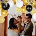 thumbnail image 4 of Globos de fiesta KUULBELA, 68 unidades, oro blanco y negro con confeti, 4 of 5