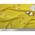 thumbnail image 2 of Soimoi Poly Georgette Fabric Leaves & Floral Artistic Printed Fabric 1 Yard 42 Inch Wide, 2 of 3
