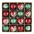 thumbnail image 7 of Majestic Winterly Nature Glittered Ornament Bauble Set, Red and Green Balls Bundle with Acorns, Snowflakes, and Spruce Tree Accents, 7 of 7