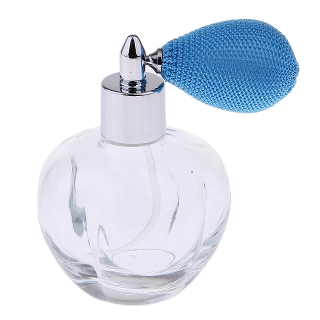 Atomizador de perfume vintage, botella de spray de perfume ladrón con bomba de 100 ml Azul