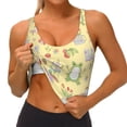 thumbnail image 3 of KLL Frog Bee for Workout Tank Tops for Women,U Back Fitness Top Built in Shelf Bras Padded Fit for Yoga Gym-Large, 3 of 8