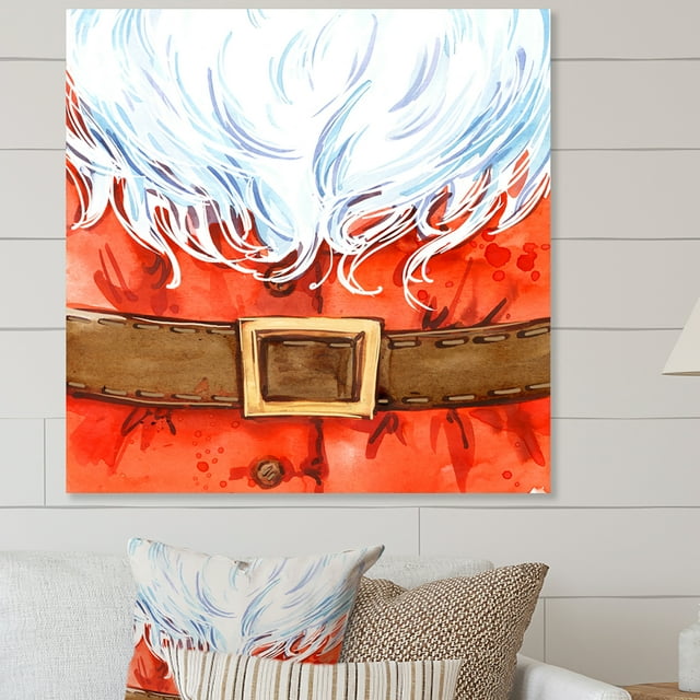 Designart Christmas Holiday Fancy Santa Claus III Traditional Canvas Wall Art