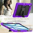 thumbnail image 3 of XYX For iPad Air 13 inch Case (2025 M3/2024 M2), 3in1 Heavy Duty Shockproof Tablet Case with Stand, Shoulder Strap, Purple, 3 of 7