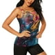 thumbnail image 2 of Balery Vibrant Rooster Painting Camiseta sin mangas estampada ligera para mujer, tops de entrenamiento sin mangas, camisetas de yoga transpirables de secado rápido.-XX-Large, 2 of 7