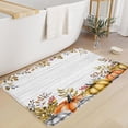 thumbnail image 6 of Fall Pumpkin Bath Mat Thanksgiving Watercolor Leaves Autumn Pumpkin Harvest Doormat Microfiber Memory Foam Absorbent Area Rug Bathroom Decor Rug,16x24 Inch, 6 of 6