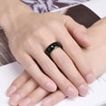 thumbnail image 2 of Tungsten Carbide Ring with Black Dragon Pattern for Unisex, 2 of 2