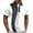 Black B, variant on Men Diagonal Brushstroke Print Short Sleeve Shirt Spread Collar with Partial Button Placket Breathable Fabric Daily Wear