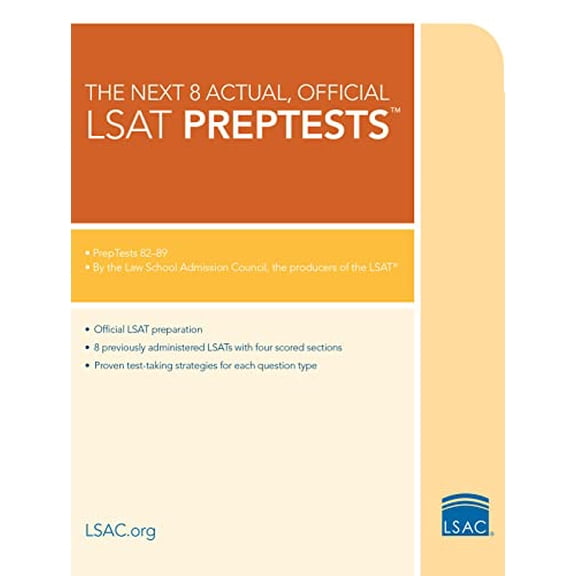 Pre-Owned The Next 8 Actual, Official LSAT Preptests, 9781733433020, 1733433023, Paperback,