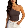 thumbnail image 2 of Axiiglly Tube Tops for Women One Shoulder Backless Cropped Tops Fashion Y2K Sleeveless Slim Fit Bandeau Tops for Summer Going Out, S-2XL, 2 of 7
