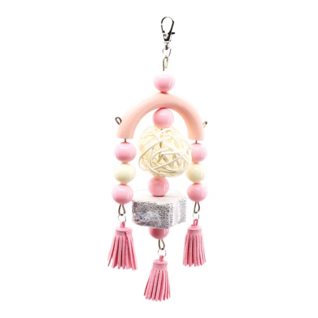 Juguete para masticar para pájaros y loros jinwen Rosa