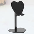 thumbnail image 4 of EeaseCA Heart Shaped Desktop Tablet Support Flexible Phone Support Metal Bracket Black, 4 of 8