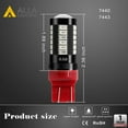 thumbnail image 6 of Alla Lighting 2800lm T20 Wedge 7444 7443 LED Bulbs LED Brake Lights Tail Lamps for 2013-2022 Nissan Altima 7444LL 7443LL  Dual Filament 12V 5W Xtreme Super Bright 5730 33-SMD (Pure Red), 6 of 10