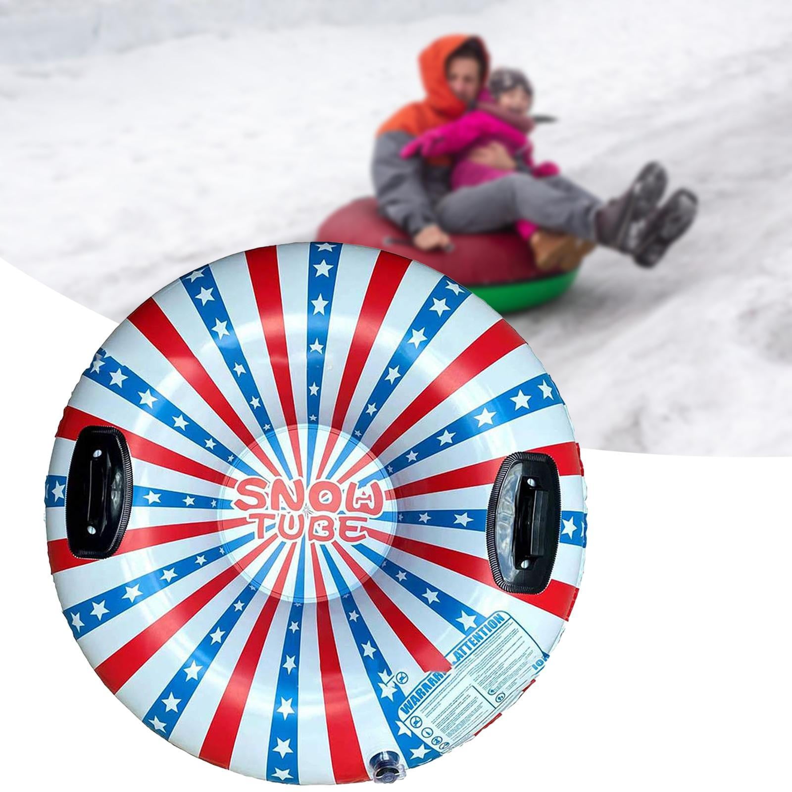 Baoblaze Inflatable Snow Tube 35 inch Snow Sled for Family Activities Sports Sledding