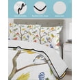 thumbnail image 4 of Quilts Twin Size, Watercolor Bird Soft Comforter Bedding Set for Bed, Modern Spring Branch Colorful Leaf Lightweight Quilted Bedspread with Pillow Cover(2 Pieces) for All Season, 68x86 Inch, 4 of 6