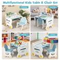 thumbnail image 6 of Costway Kids Drawing Activity Table and Chair Set with Storage, Blue, 6 of 10
