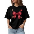thumbnail image 1 of Women's T-Shirt,Short Sleeve Tee Shirts Casual Tops Bow Arrows Crewneck T Shirt for Women, 1 of 8
