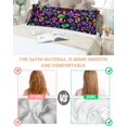 thumbnail image 4 of Purple Green Mushroom Satin Pillowcase for Hair and Skin with Zipper, Soft Breathable Cooling Silk Pillow Cases, Abstract Art Botanical Gradient Body Pillow Covers Bed Pillows 20"x54", 4 of 6