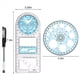 thumbnail image 2 of 8 Piezas Regla GeoméTrica Multifuncional Herramienta de Dibujo Circular de PláStico Plantillas de Dibujo Herramientas de DiseñO GráFico, 2 of 8
