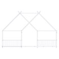 thumbnail image 4 of White Flat Bed House Shape with Side Guardrails Twin Children's Iron Bed, 4 of 12