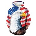 thumbnail image 2 of Sudadera con capucha de águila rapaz con estampado 3D de animales y pájaros, sudadera informal de moda, sudadera de gran tamaño, ropa de calle, jersey, abrigo, sudadera para hombre, 2 of 5