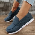 thumbnail image 3 of Women's Casual Loafers Comfortable Slip On Suede Walking Shoes Wide Toe Box Non Slip Lightweight Dress Shoes, 3 of 8